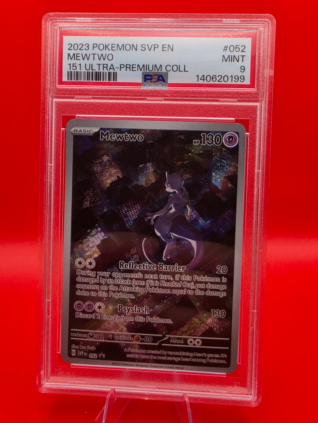 2023 POKEMON SVP EN-SV BLACK STAR PROMO 151 ULTRA-PREM COLL #052 MEWTWO PSA 9