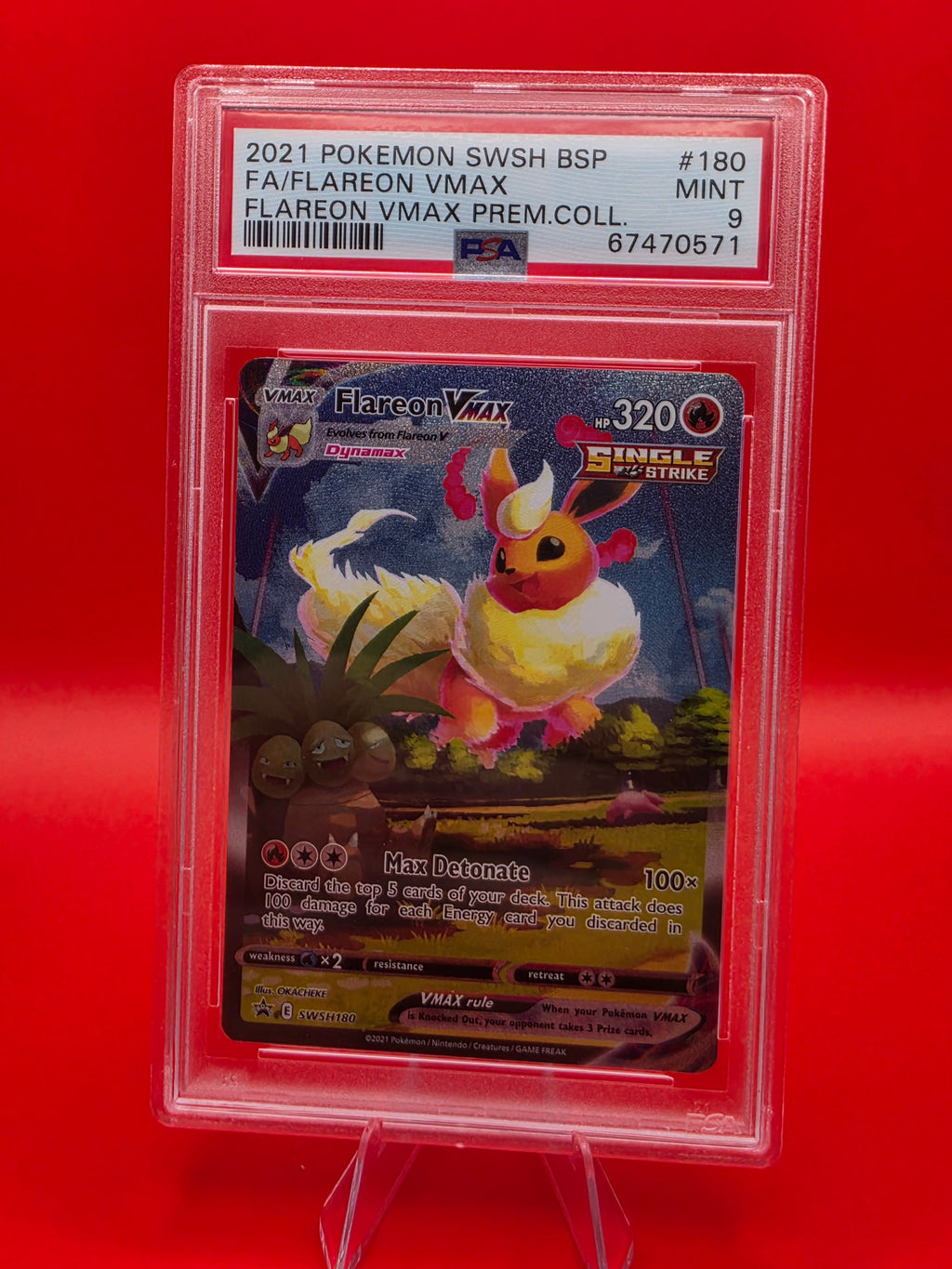 Flareon VMAX #SWSH180 Sword & Shield Promo PSA 9